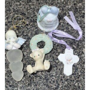 Lot Of (4) Precious Moments Baby Christmas Ornaments Gift